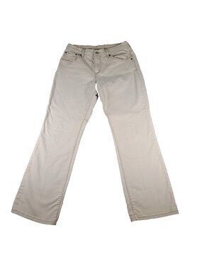 Levi's 550 Relaxed Boot Cut Jeans Women's 12M Beige Stretch Denim 33 x 26